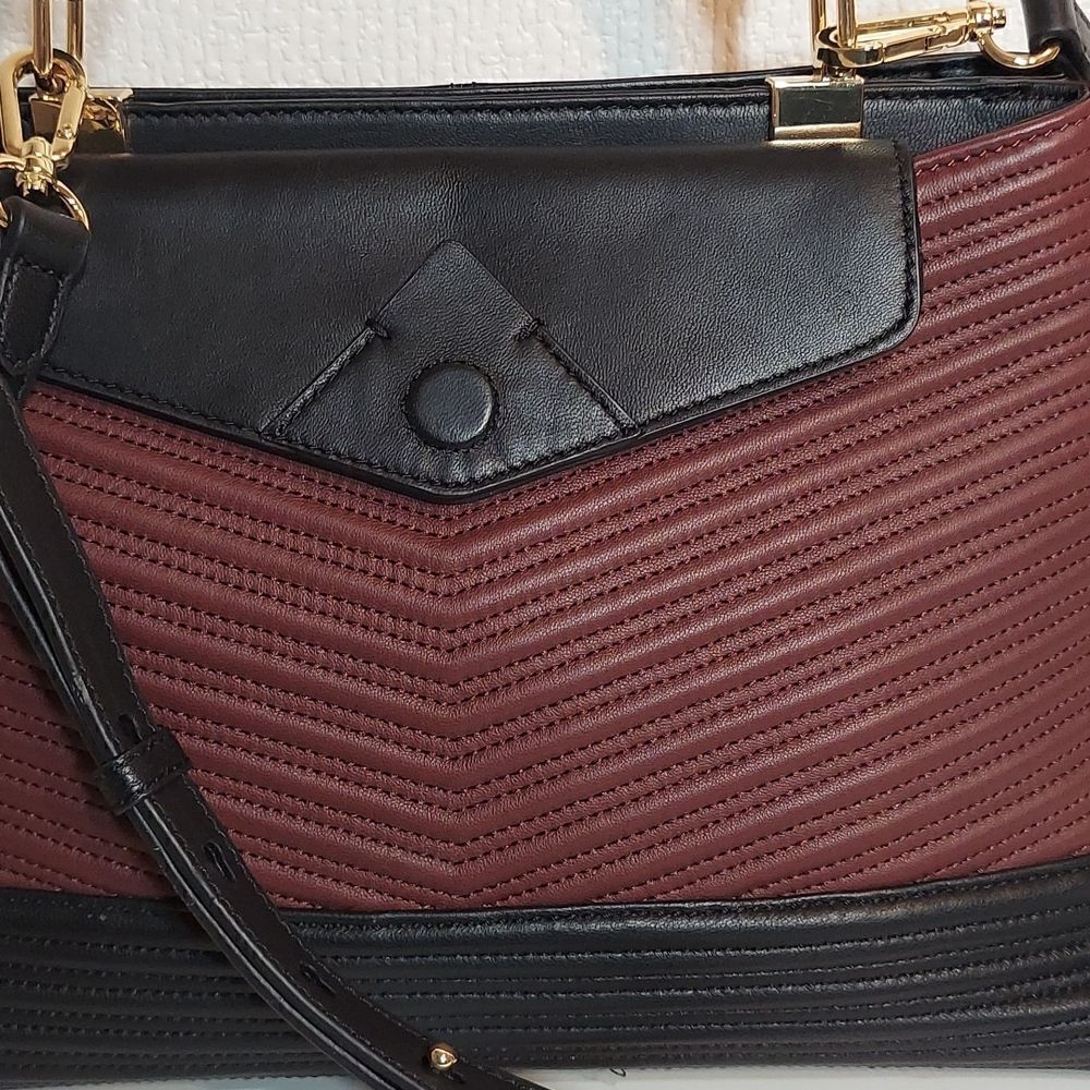 Vince Camuto Quilted Leather Satchel - Picture 2 of 12